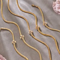 Floral Cubic Zirconia Necklace or Bracelet