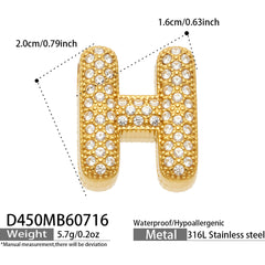 18K Gold-Plated Initial Charms and Chain Designs