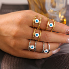 Blue Eye Open Ring