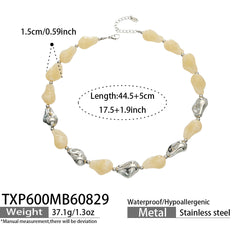 Color Resin Sculptural Link Necklace and Bracelet