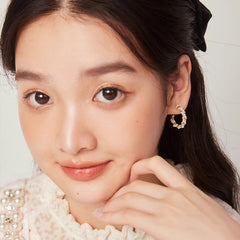 Nadine Pearl Round Stud Earrings