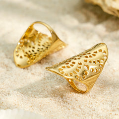 Openwork Leaf Statement Ring - Surface Pitting Disclosure