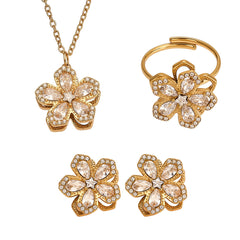 Spinning Flower Cubic Zirconia Jewelry Separates