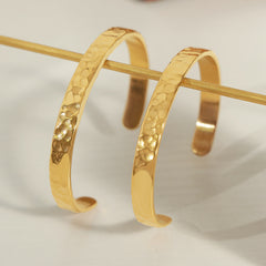 Hammered Open Cuff Bracelet
