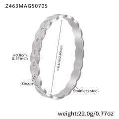 Cubic Zirconia Minimal Bangle Collection