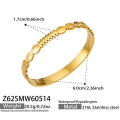 Gold-Tone Textured Sculptural Bangle Designs