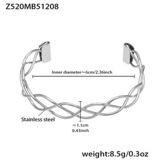 18K Gold-Plated Openwork Cuff Bracelet