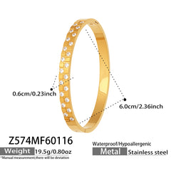Cubic Zirconia Geometric Bangle Collection