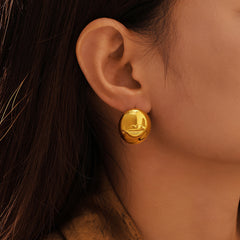 Sculptural Smiling Lips Stud Earrings