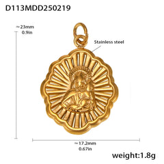 18K Gold-Plated Ornate Charm Pendant