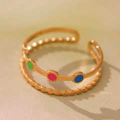 Enamel Eye Detail Bangle or Ring