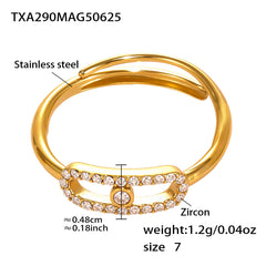 Cubic Zirconia Rectangle Detail Necklace or Ring