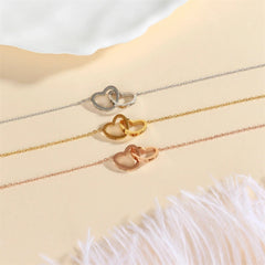 Eternal Love Box Dual Hearts Engraved Necklace