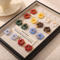 Color Resin Flower Pendant Jewelry