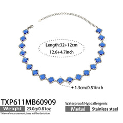 Color Glass Four-Petal Flower Jewelry