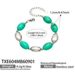 Color Resin Oval Chain Jewelry
