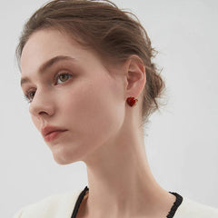 Camille Vintage-Inspired Heart Stud Earrings No. 767931