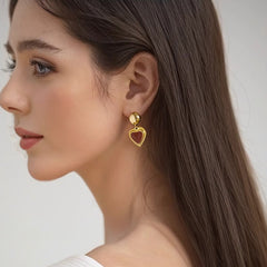 Nicolette Vintage-Inspired Heart Drop Earrings