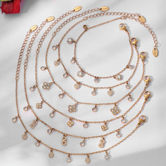 Cubic Zirconia Motif Necklace or Bracelet