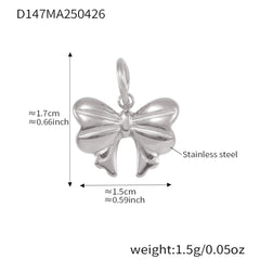Bear, Bow and Heart Charm Bracelet or Pendant