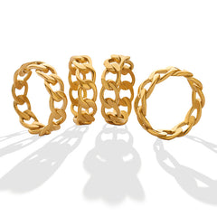 Gold-Tone Open Link Band Ring