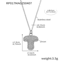 Cubic Zirconia Initial Pendant Necklace