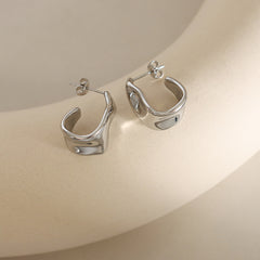 Irregular Sculptural Hoop Earrings