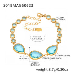 Faceted Stone Accent Anklet