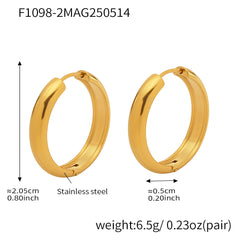 Polished Round Hoop Earring Collection
