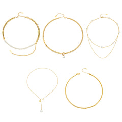 Pearl-Look Layered & Toggle Necklaces