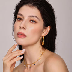 Teardrop Earrings or Bead Necklace