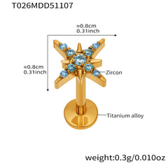 Cubic Zirconia Decorative Lip Stud
