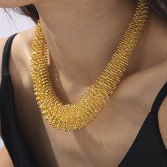 Coiled Statement Collar Necklace