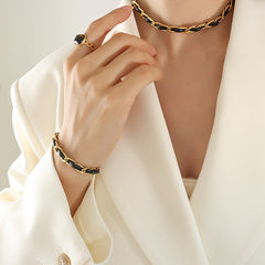 Braided Cord Link Necklace or Bracelet