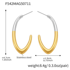 Polished Geometric Hoop Earrings