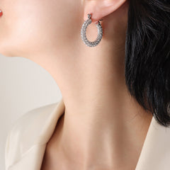 Stone-Set Statement Hoop Earring Collection