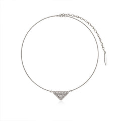 Daphne Minimalist Pavé Triangle Necklace