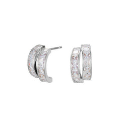 Daphne Minimalist Pavé Stud Earrings