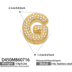 18K Gold-Plated Initial Charms and Chain Designs