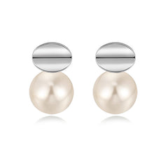 Nicolette Vintage-Inspired Pearl Geometric Stud Earrings
