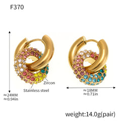 Sparkling Double-Circle Hoop Earring Designs