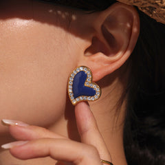 Heart Cubic Zirconia Stud Earring Designs