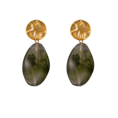 Resin Stone-Look Drop Earrings