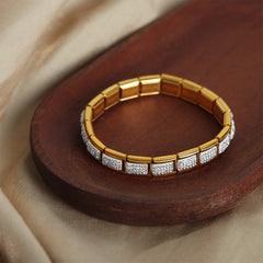 Sparkling Rectangle Link Bracelet