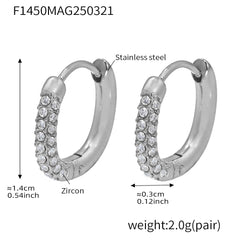 Cubic Zirconia Small Hoop Earrings
