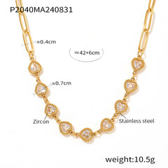 Heart Halo Cubic Zirconia Necklace