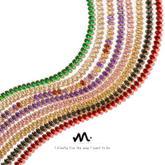 Colored Cubic Zirconia Tennis Jewelry