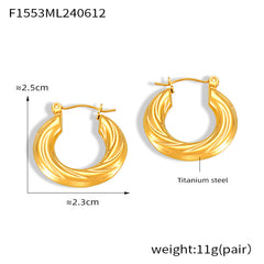 Twisted Multi-Row Hoop Earrings
