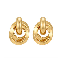 Nadine Vintage-Inspired Geometric Stud Earrings
