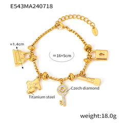 18K Gold-Plated & Silver-Tone Charm Bracelets
